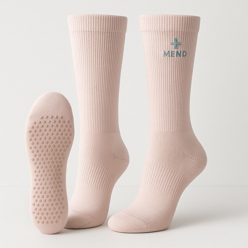 Blush compression socks