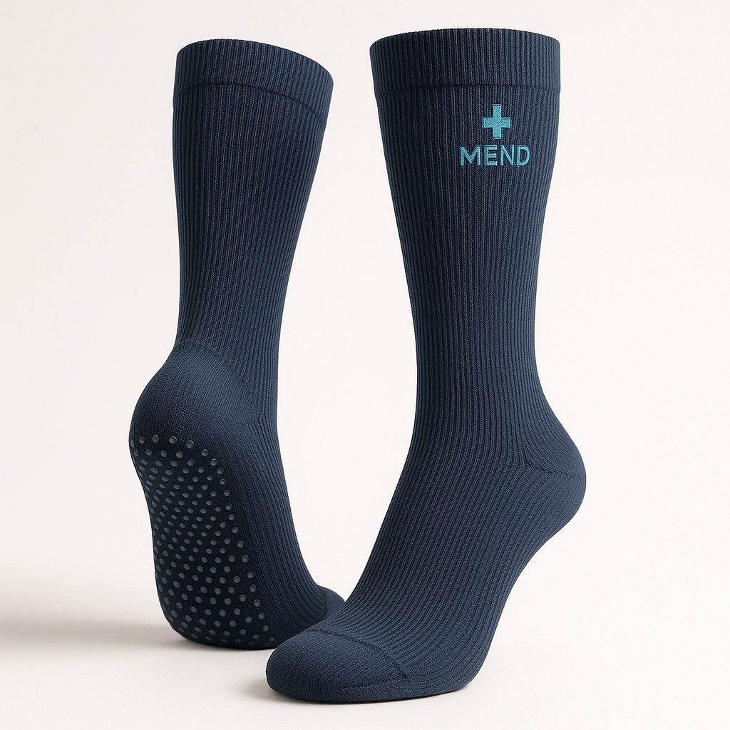 Navy compression socks