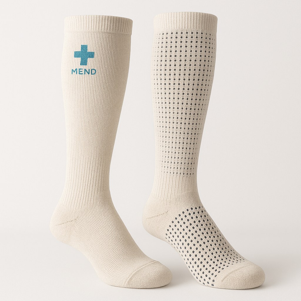 Oatmeal compression socks